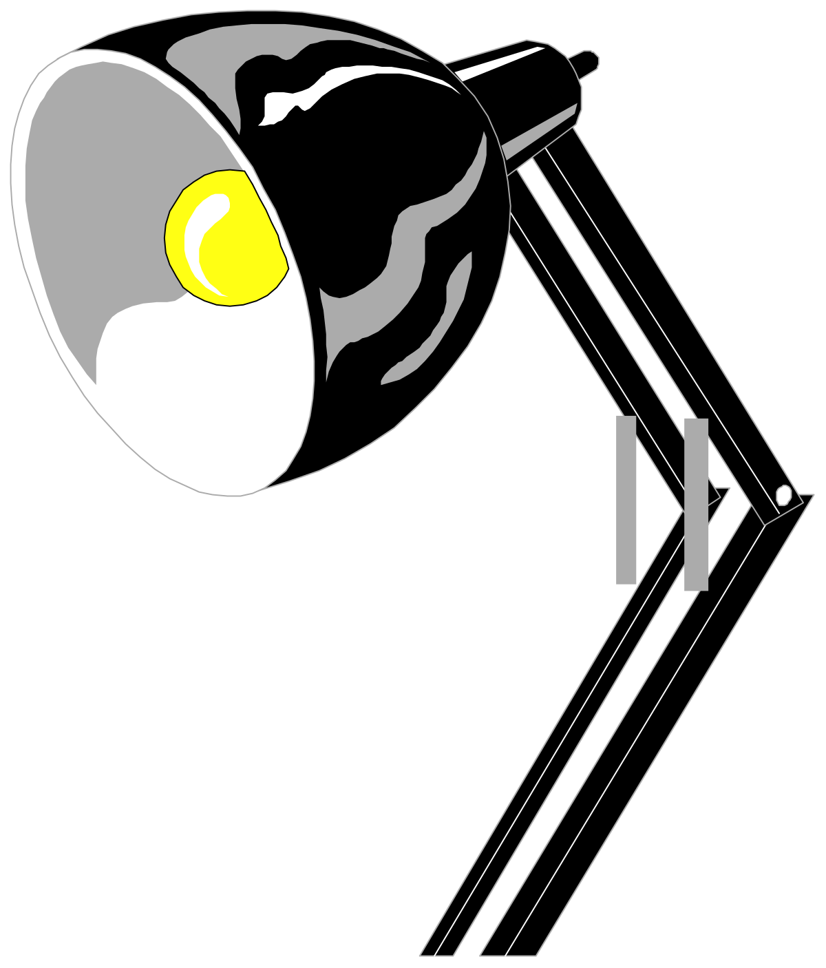 a black and white image of a light bulb clip art png transparent Light Bulb Clipart: Classic Black and White Design for Creative Projects