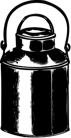 Black and White Pot Clipart - Elegant Kitchen Decor