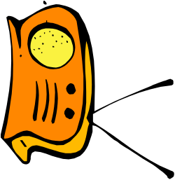 Cartoon Character with Clock Face Clipart - Fun and Unique Illustration