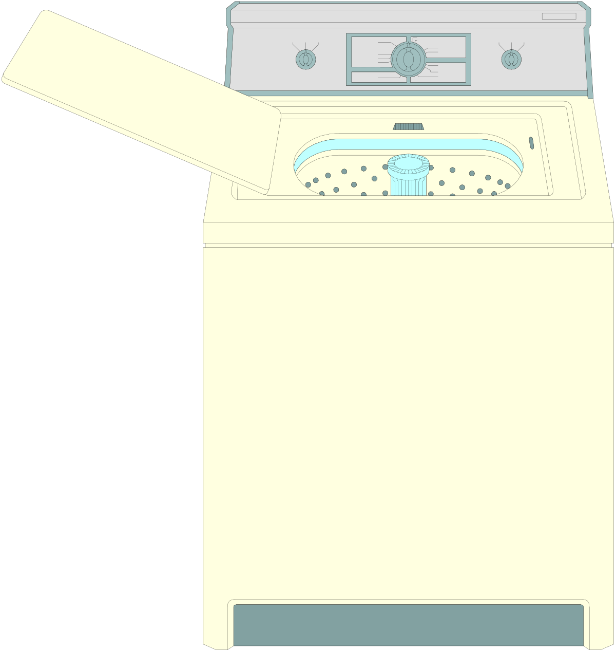 Washing Machine Clipart: Modern Appliance Visuals