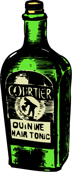 Liquor Bottle with Green Label Clipart for Creative Projects