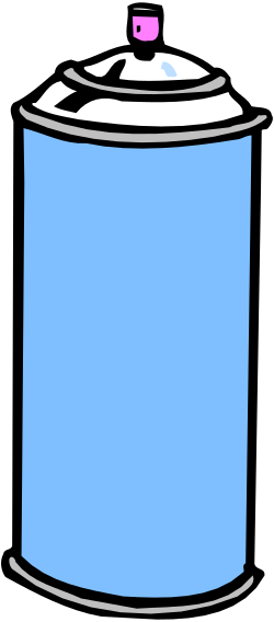 Blue Can with Pink Lid Clipart for Creative Projects