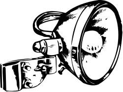 Megaphone Clipart - Black and White Vector Illustration for Effective Communication