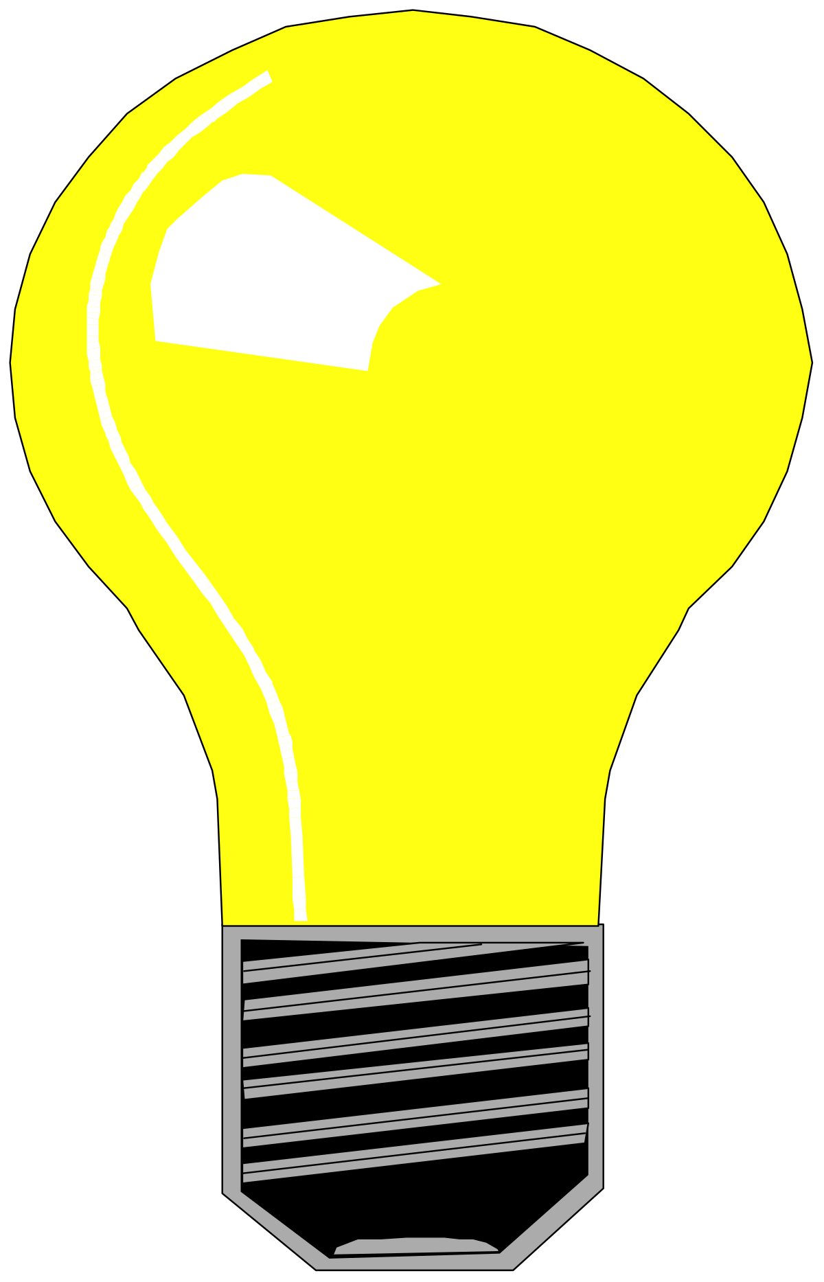 Light Bulb Clipart on Black Background - Brighten Your Designs