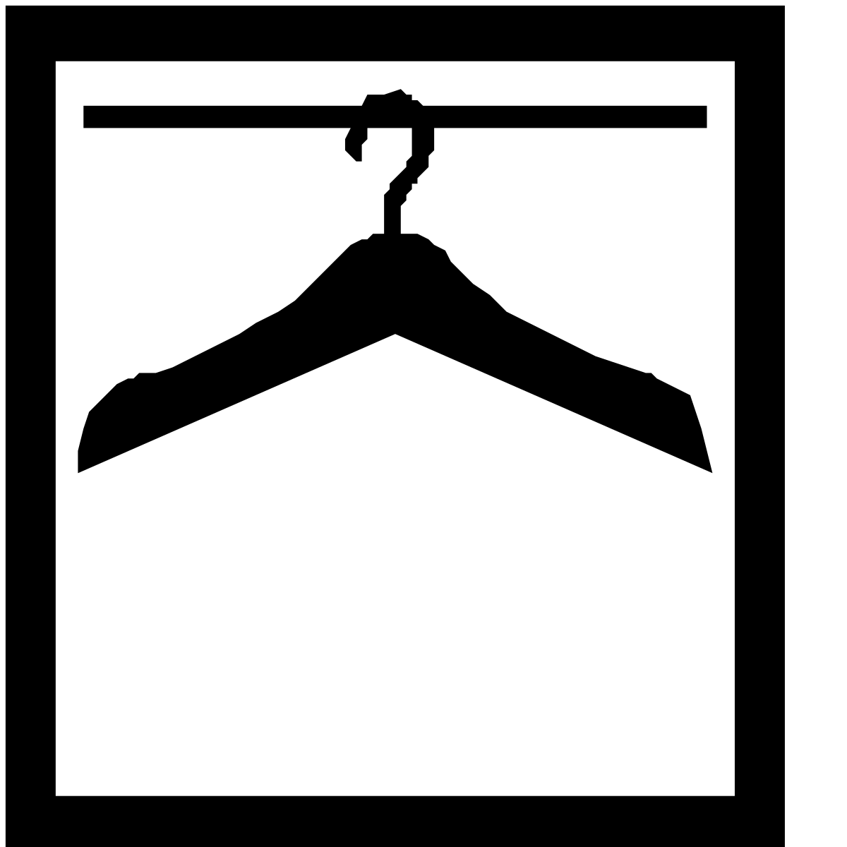 a black and white silhouette of a hanger clip art png transparent Black and White Hanger Silhouette Clipart for Versatile Designs
