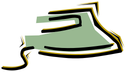 Green and Yellow Hand Holding Knife Clipart Icon