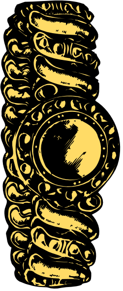 Black and Yellow Snake Clipart Illustration for Creative Projects