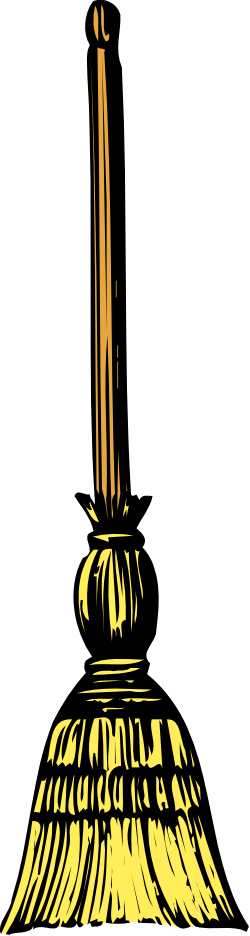 Sword Illustration - Bold Yellow and Black Clipart