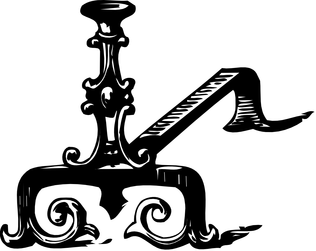 Black and White Staircase Clipart of a Man