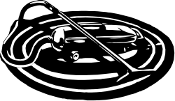 Black and White Logo with White Circle - Unique Clipart Design