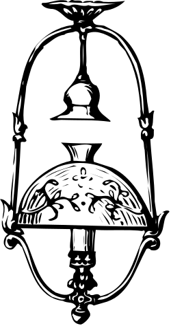 Lamp Clipart - Elegant Black and White Design for Versatile Use