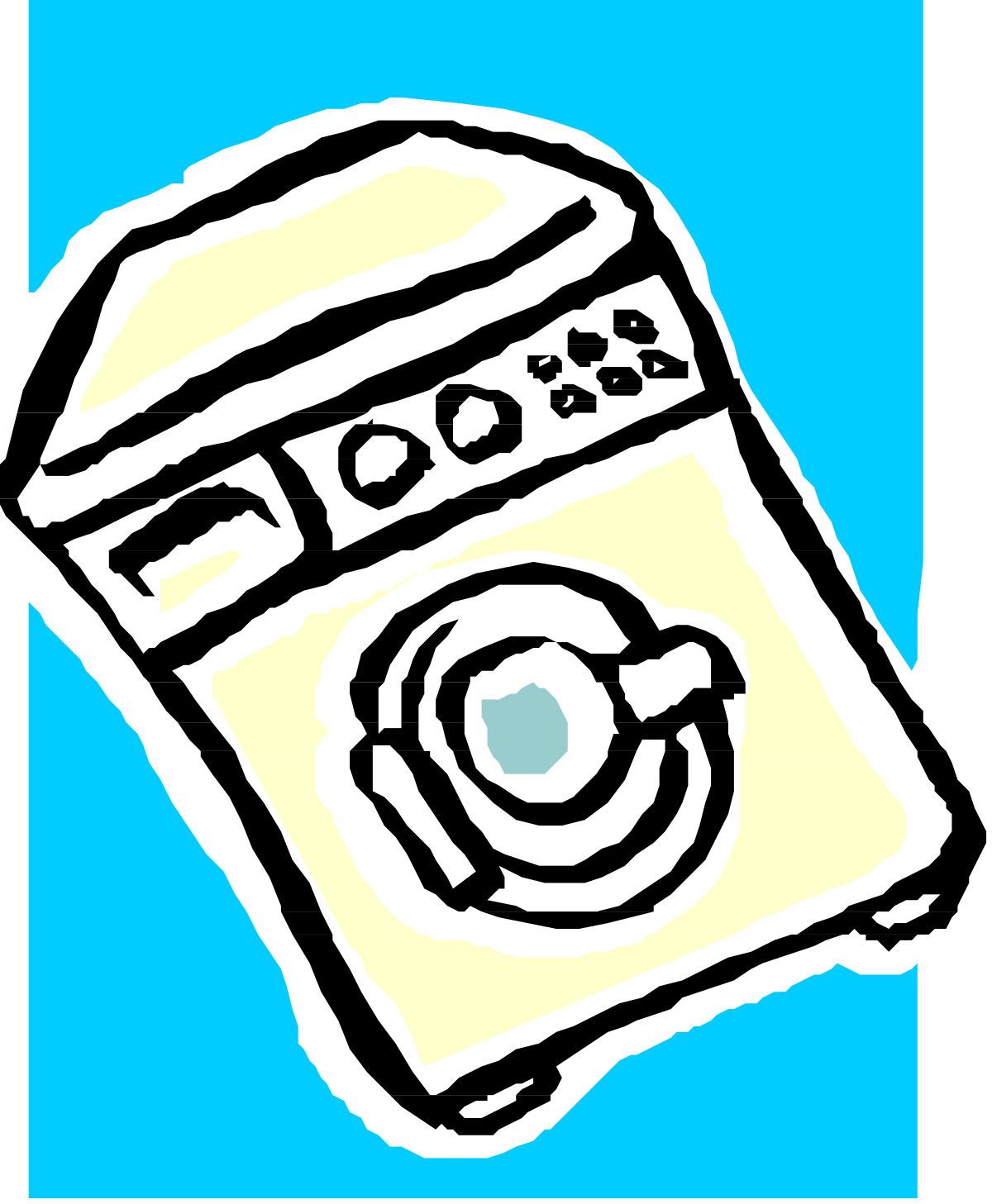 Black and White Man's Face Clipart - Detailed Portrait Art