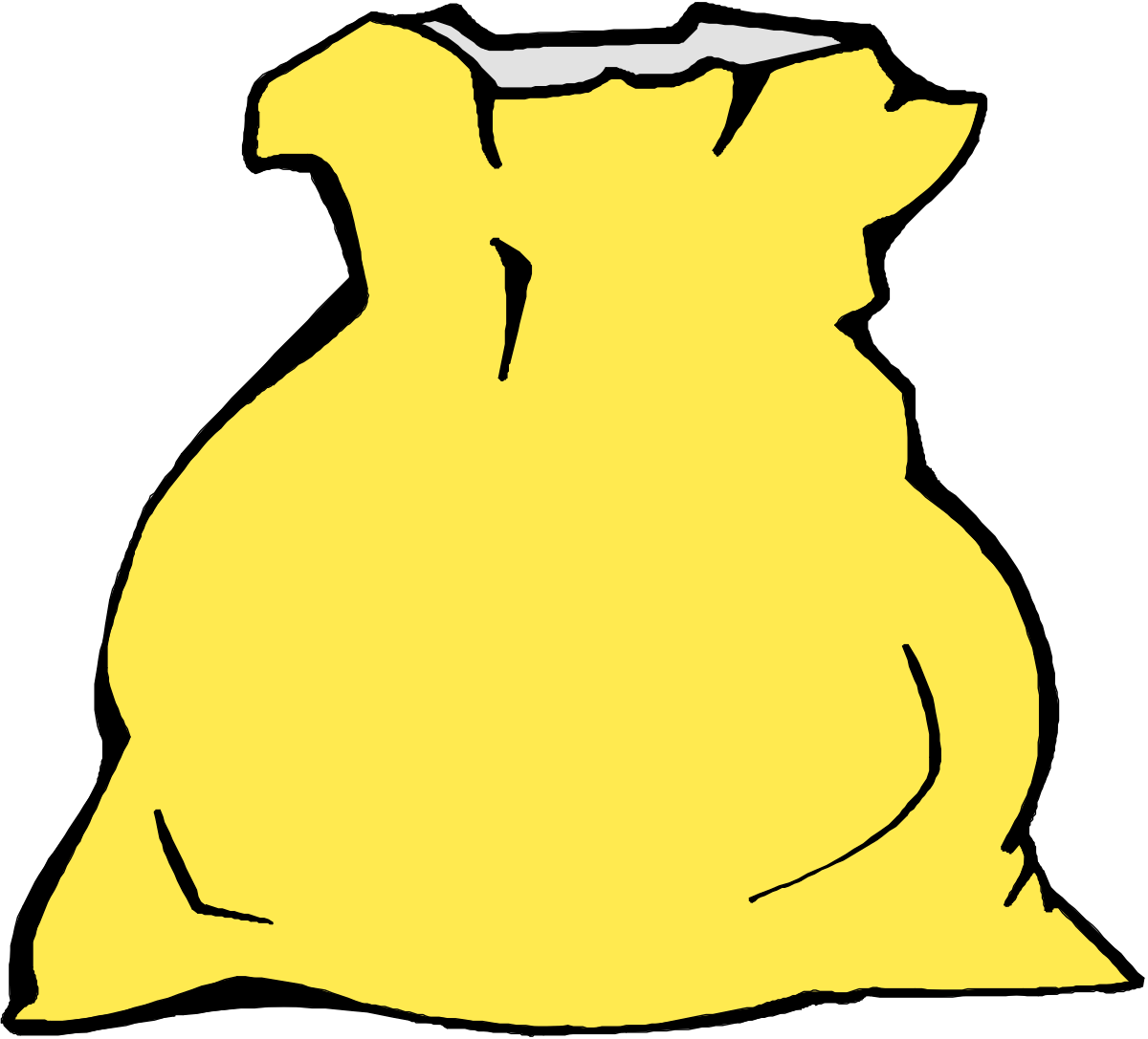Yellow Bag Clipart with White Background - Perfect for Your Projects