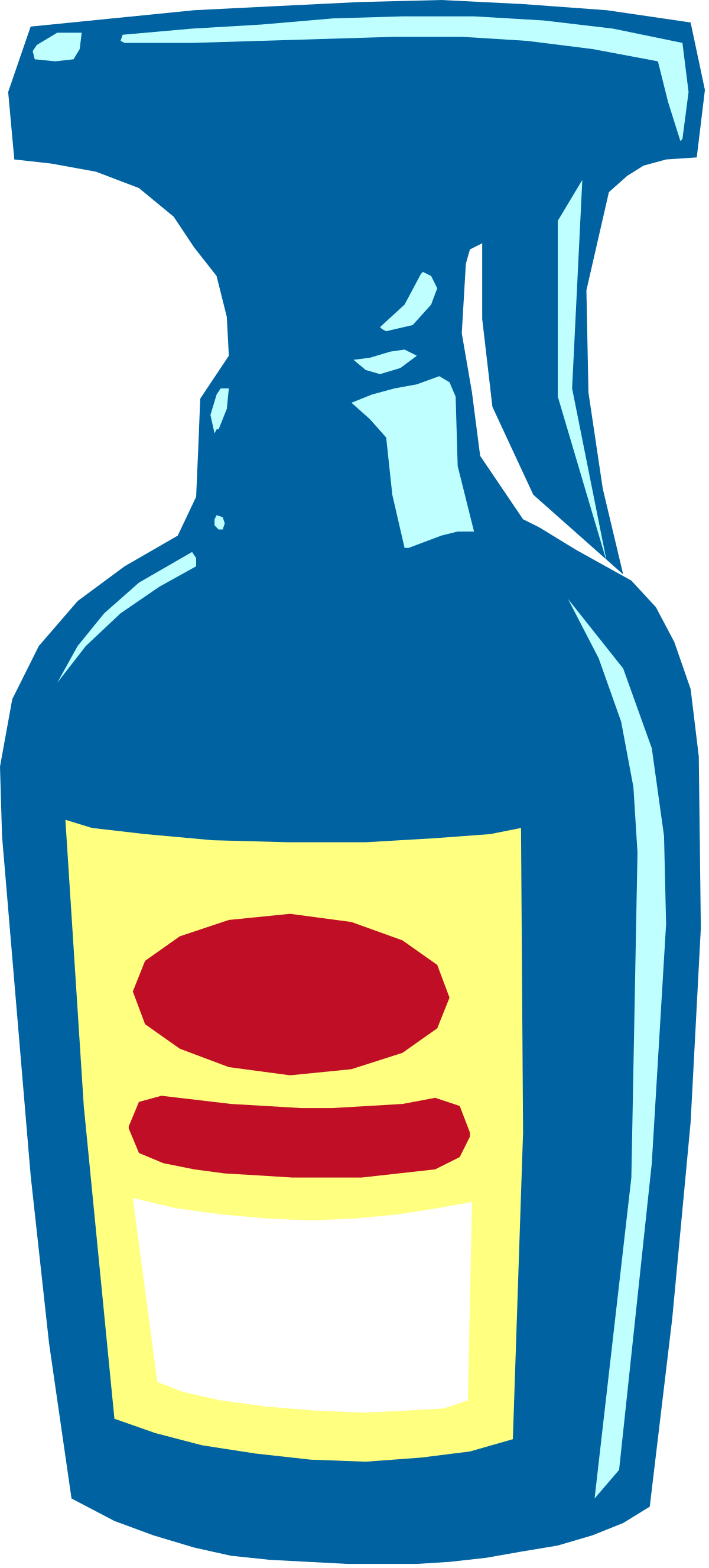 Blue Bottle with Red Cap - Unique Clipart for Your Projects