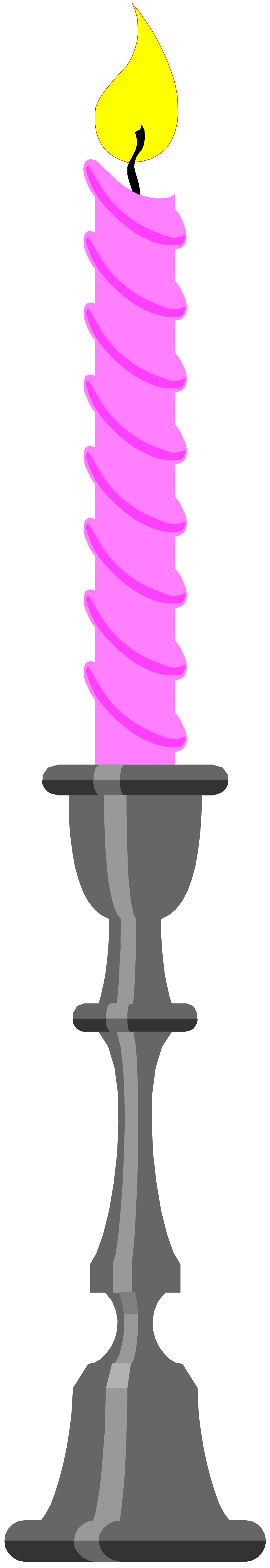a candle on a stand with a candle on top clip art png transparent Candle Stand with Elegant Candle Clipart
