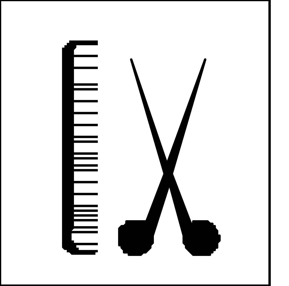 Scissors Icon: Black and White Clipart for Creative Projects