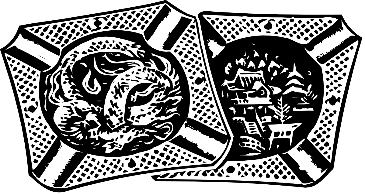 Black and White Tiger Heads Clipart for Bold Designs