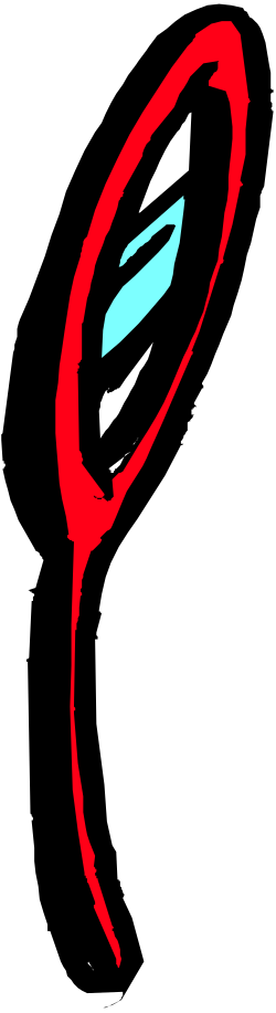 Red and Black Object with Blue Circle - Unique Clipart for Dynamic Designs