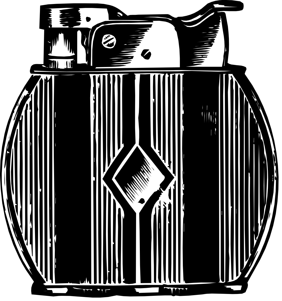 Coffee Pot Clipart: Vintage Black and White Illustration