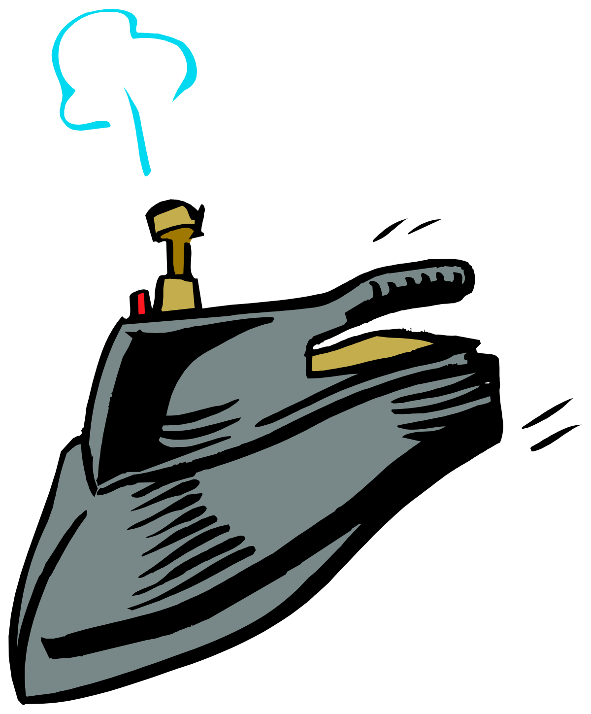 Boat with Side Light Clipart for Nautical Themes