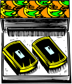 Yellow Shoes on Money Pile Clipart for Financial Themes
