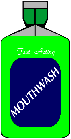 Mouthwash Bottle Clipart for Freshness and Oral Hygiene