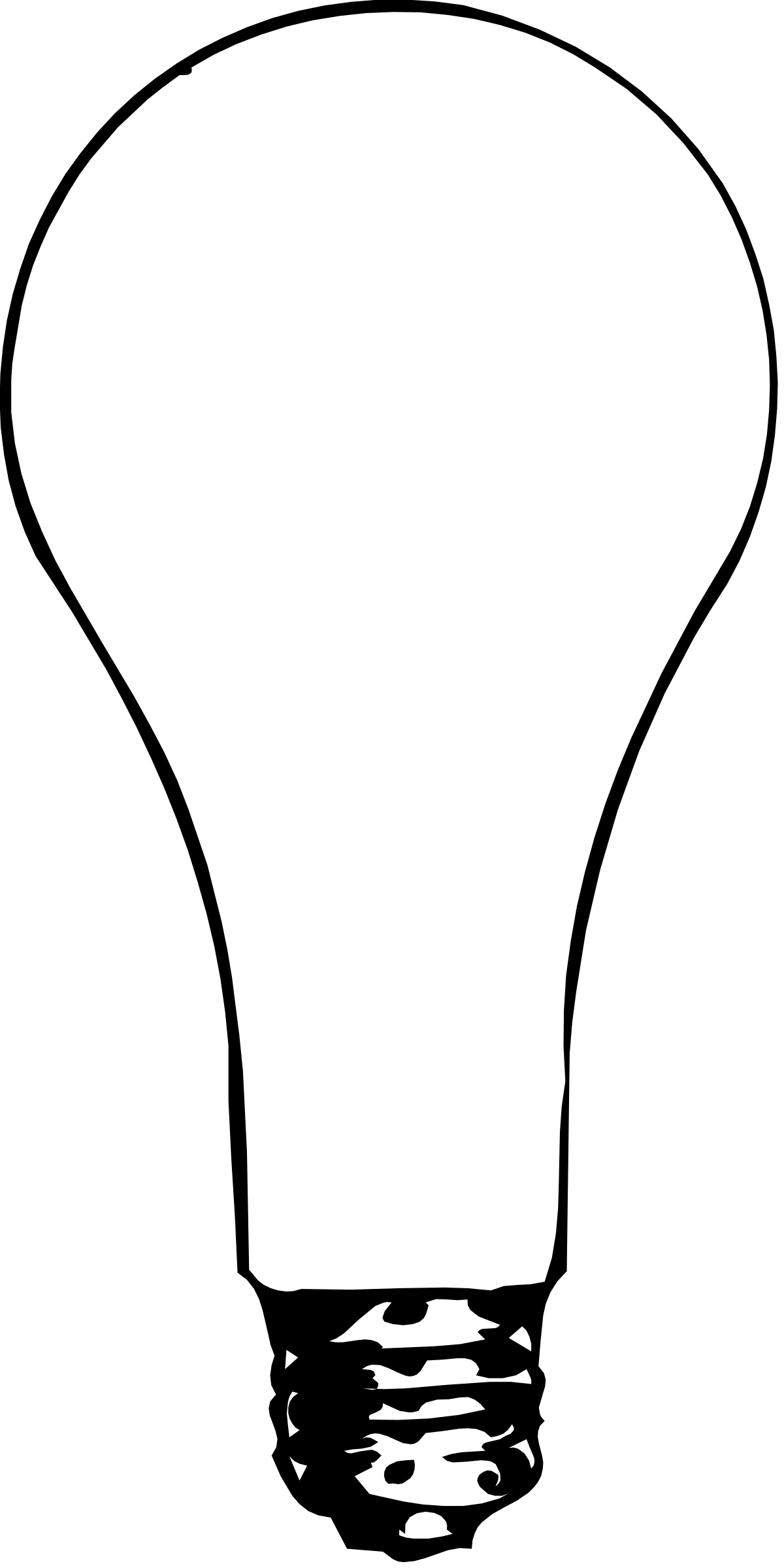 Light Bulb Clipart on Black Background - Bright Ideas Await