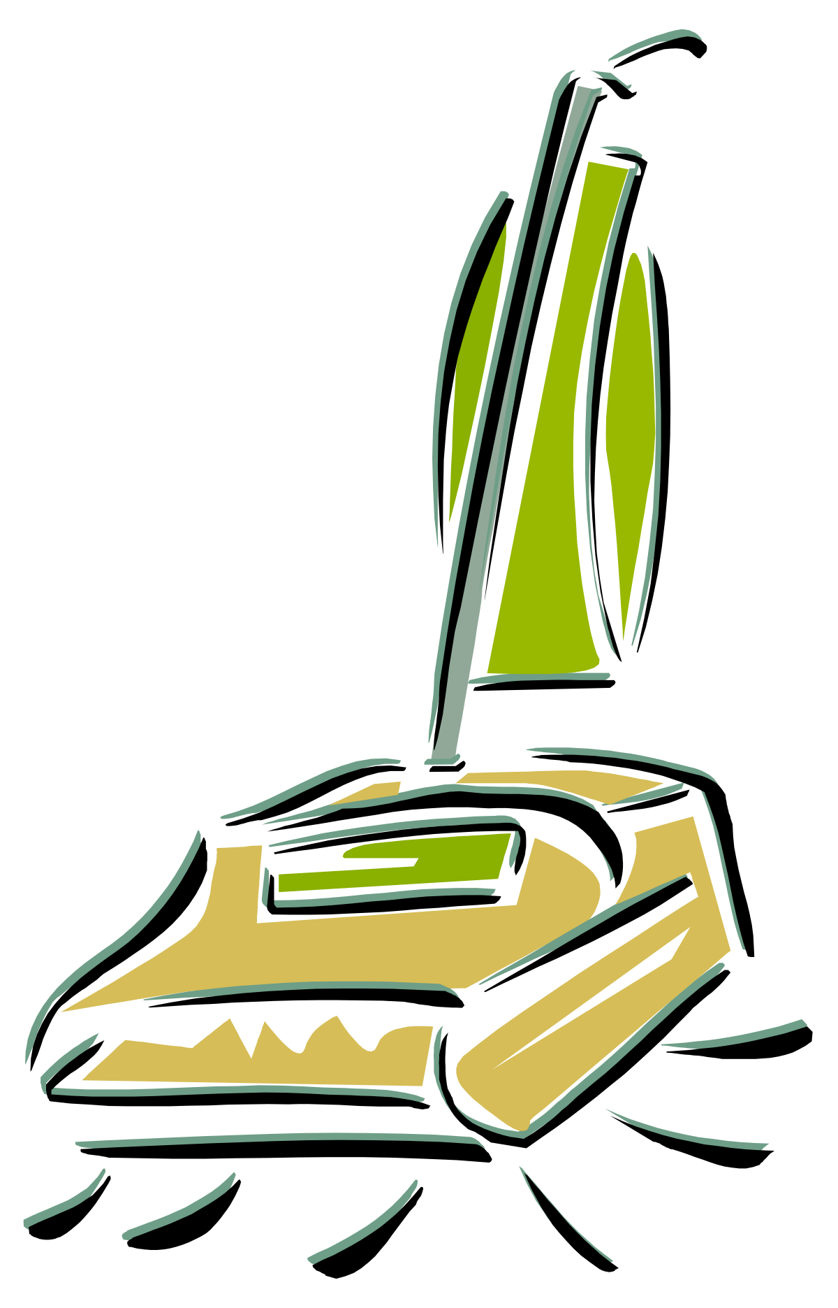 a green and yellow vacuum cleaner clip art png transparent Green and Yellow Vacuum Cleaner Clipart for Home Cleaning