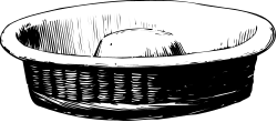 Basket with White Handle: Versatile Clipart for All Your Needs