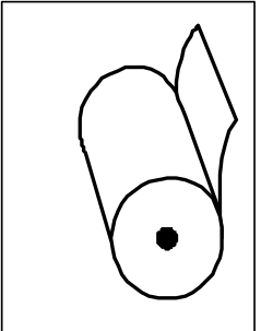 Toilet Paper Clipart - Black and White Roll Illustration