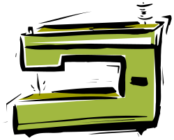 Green and Black Square Clipart with White Outline