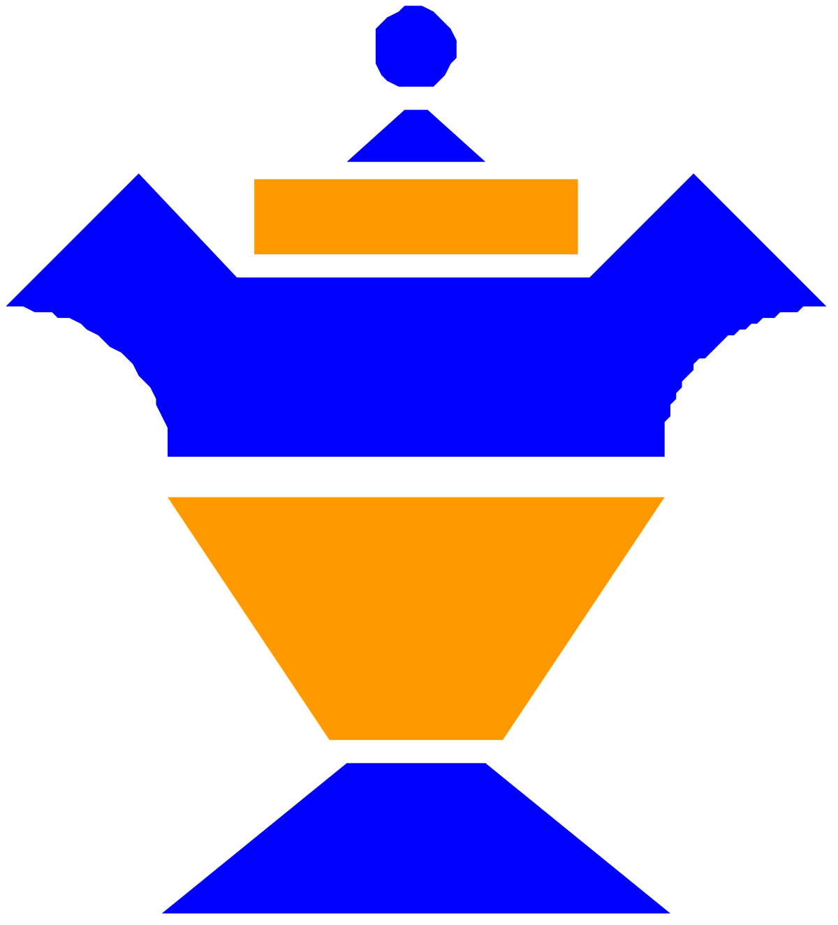 Blue and Orange Arrows Icon - Dynamic Clipart for Visual Projects
