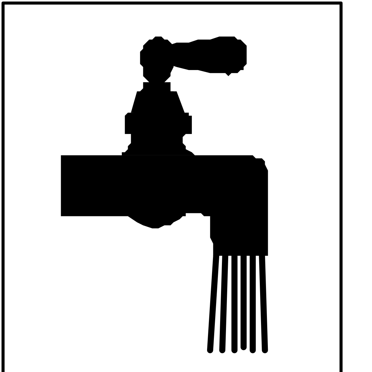 Black and White Silhouette of a Person Holding a Knife