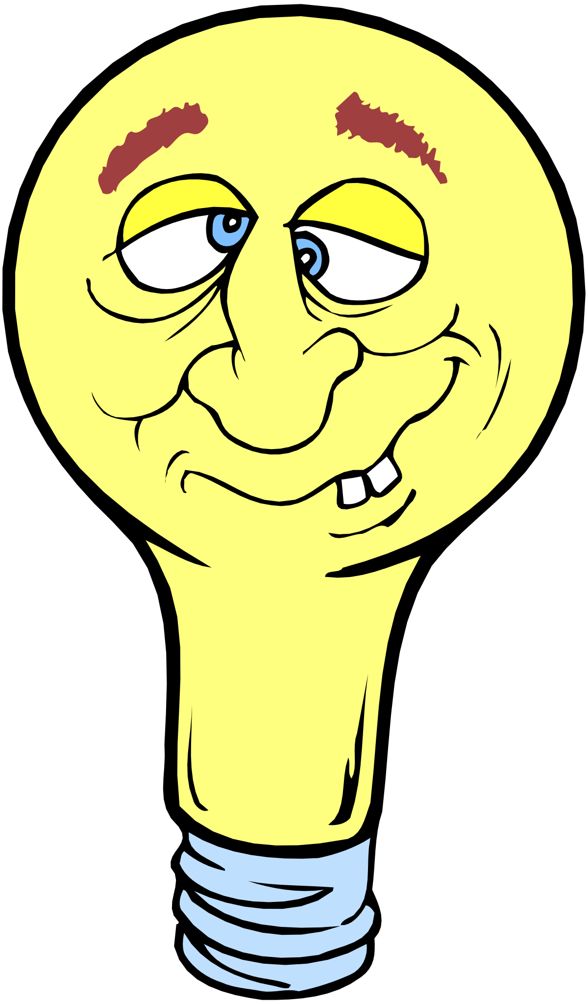 a light bulb with a smiley face clip art png transparent Smiley Light Bulb Clipart - Brighten Your Projects