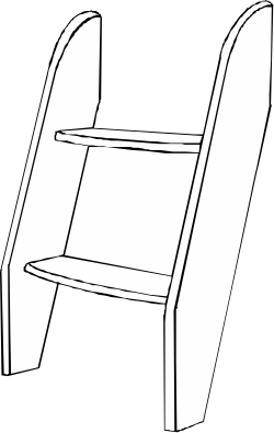 White Chair on Black Background - Elegant Clipart for Modern Designs