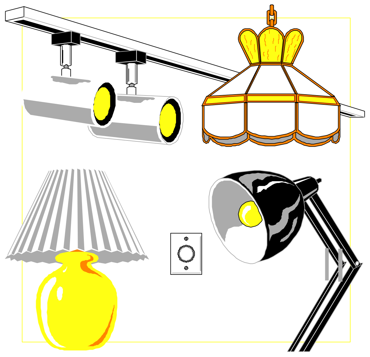 Lamp Clipart: Stylish Lamp and Shade Designs for Your Projects