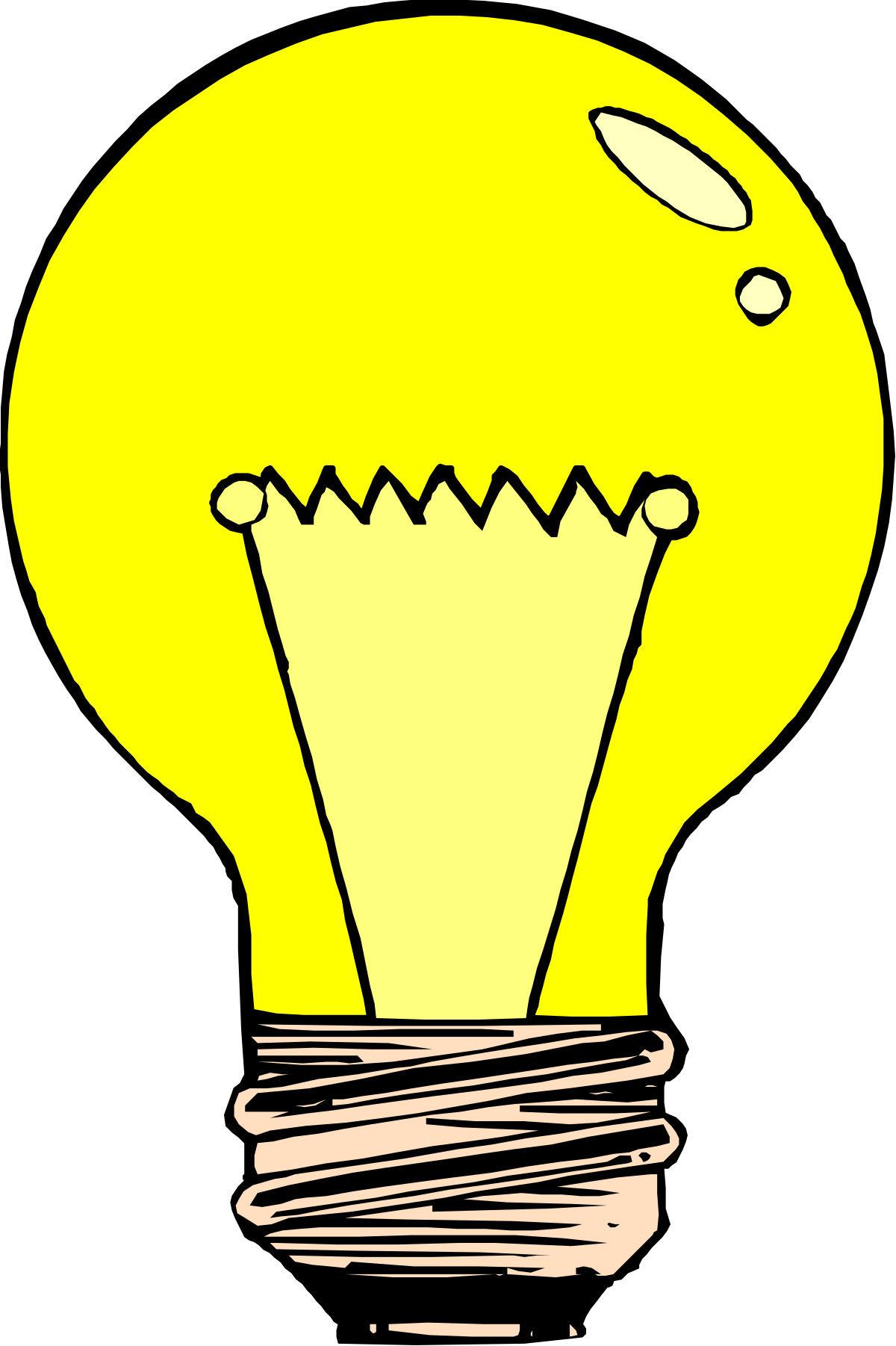 Light Bulb with Paper: Creative Clipart for Innovative Ideas