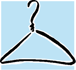 Hanger Silhouette Clipart - Minimalist Black and White Design