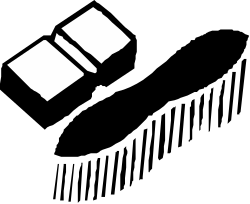 Black and White Logo Design Featuring White Block Clipart