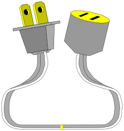 Yellow and Gray Electrical Wires Clipart for Versatile Use