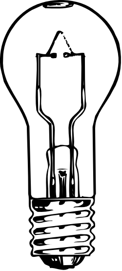 Light Bulb Clipart with Reflection - Bright and Creative SVG Graphics
