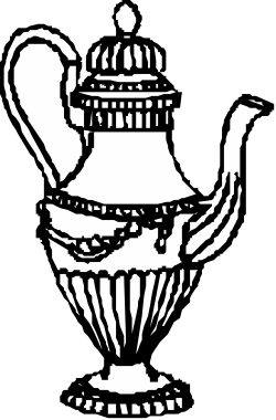 Teapot Clipart: Elegant Black and White Illustration for Your Projects