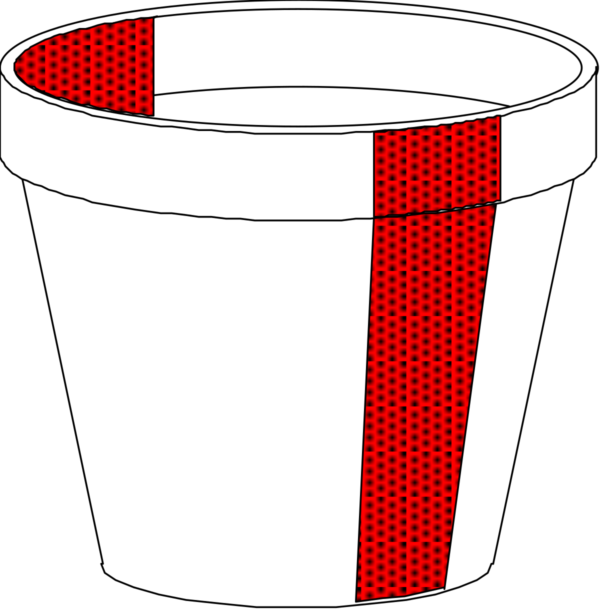 Red and White Cup Clipart with Stripes for Creative Projects