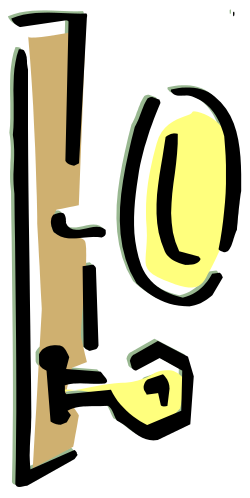 Door with Handle Clipart - Unique and Versatile Illustrations
