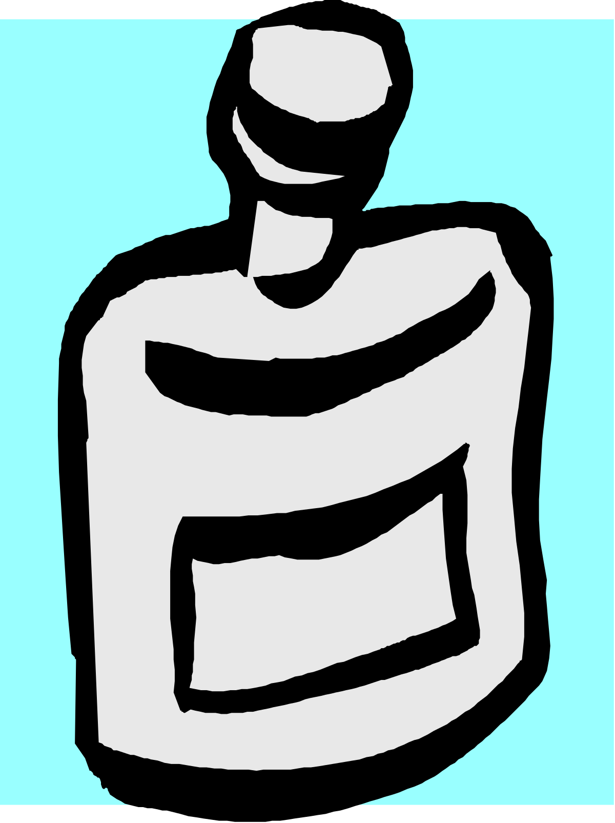 a black and white drawing of a man clip art png transparent Black and White Man Clipart - Elegant Line Art for Versatile Uses