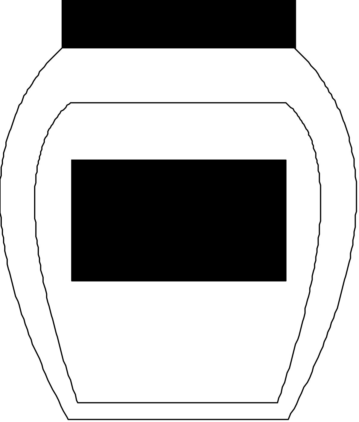 Stop Sign Icon: Black and White Clipart for Safety and Awareness