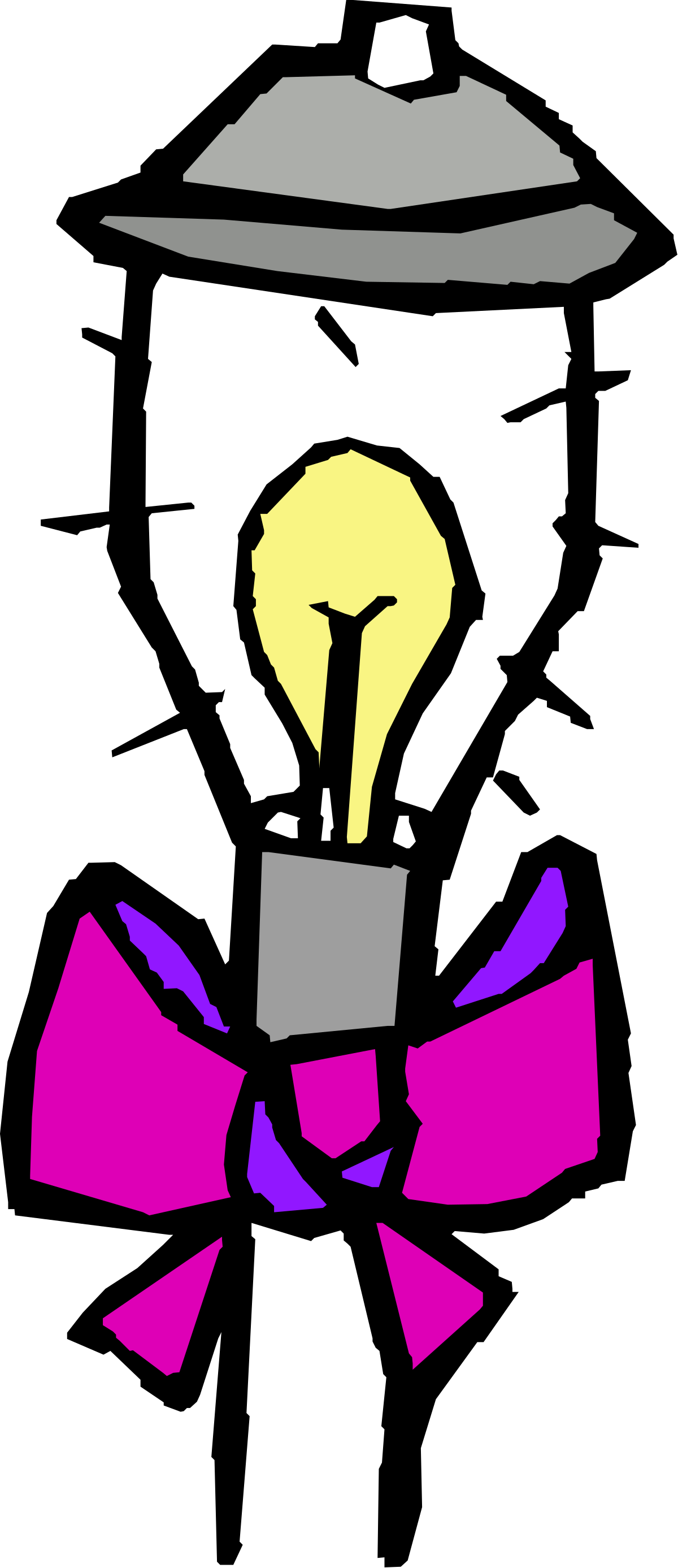 Light Bulb with Bow Tie Clipart: Bright Ideas in Style