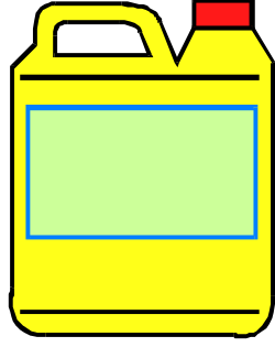 Yellow Jerry Canister with Blue Line - Versatile Clipart for Any Project