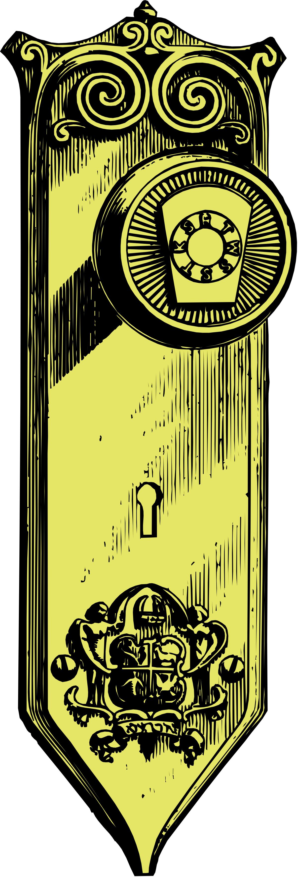 Black and Yellow Clock Clipart Illustration for Timely Designs