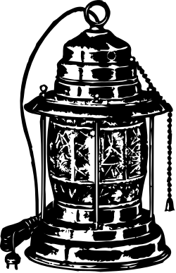 Lantern Clipart: Classic Black and White Icon for Timeless Designs